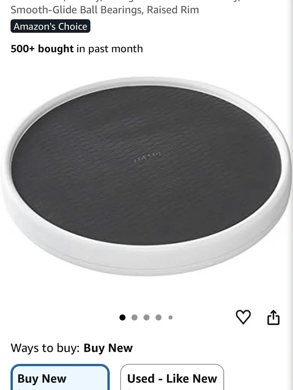 Set of 2) 15” Lazy Susan Turntables